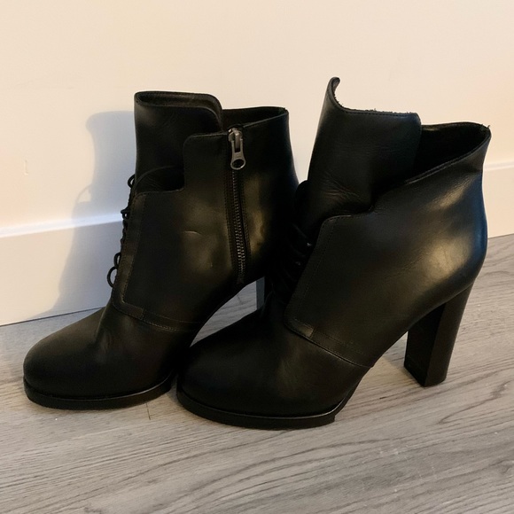 Whyred Black Leather Bootie 40 - Picture 2 of 3